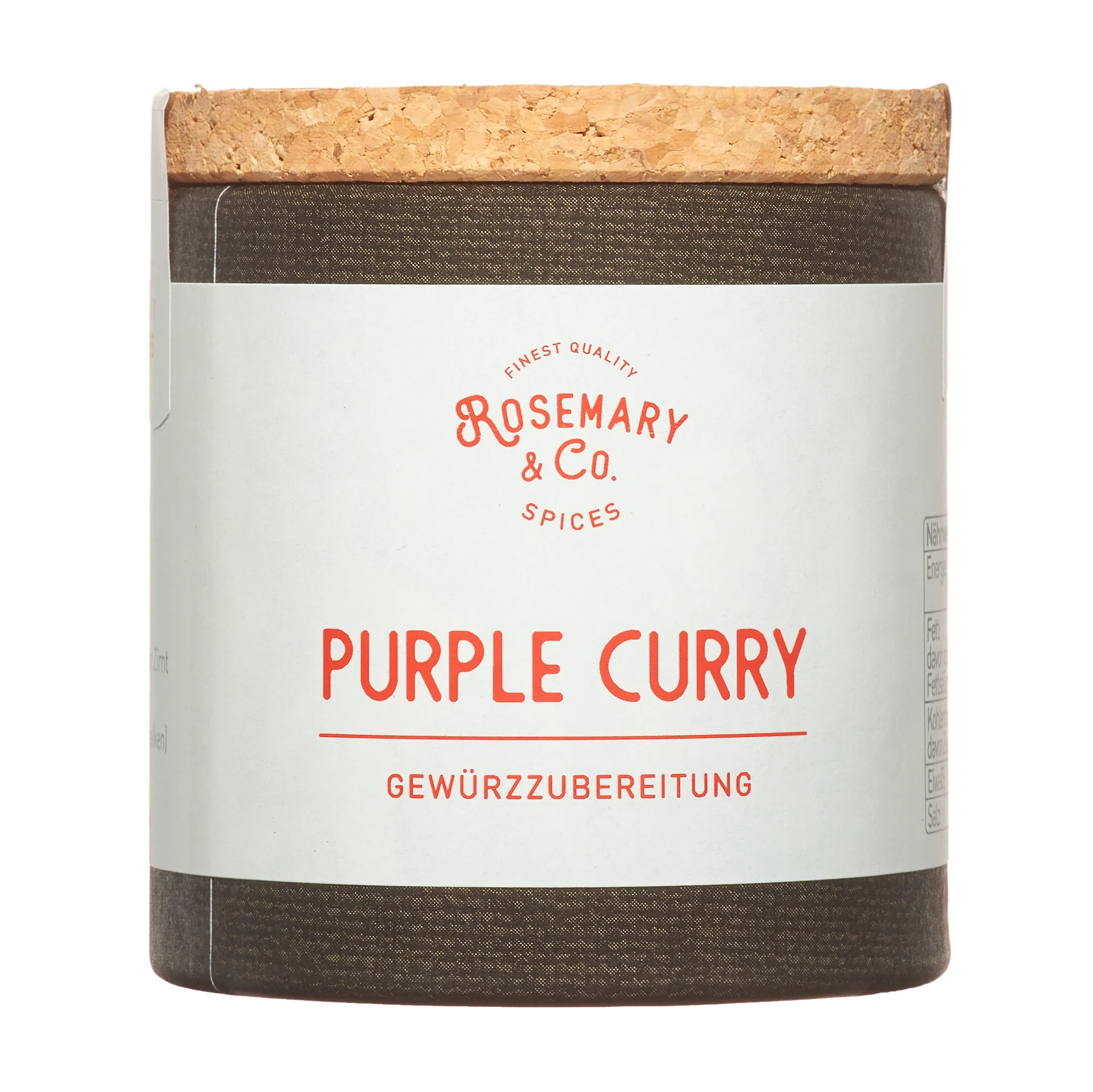 Rosemary Co Purple Curry Gewuerzzubereitung Korkdose 43g 1