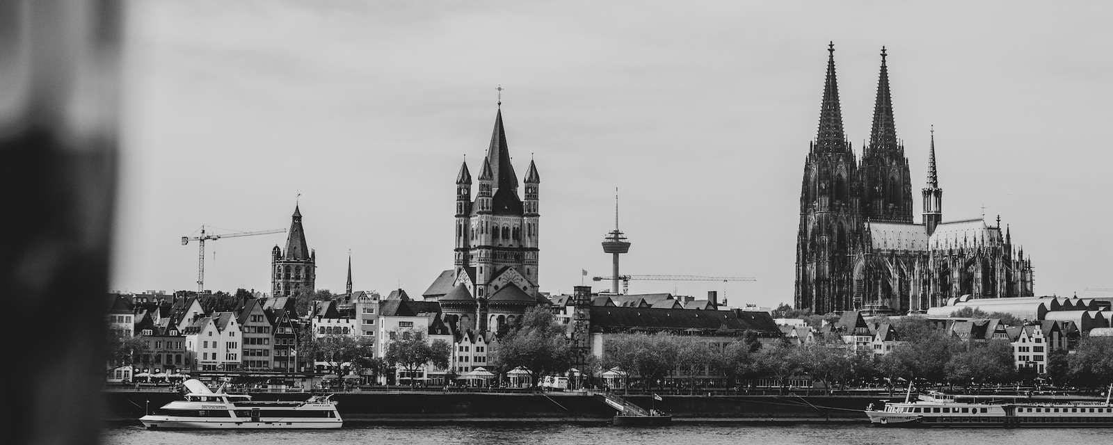 Köln Skyline Schwarzweiß