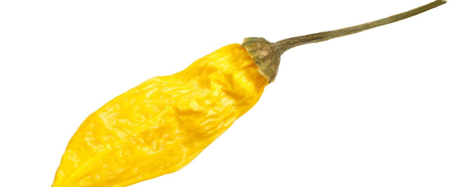 Getrocknete Lemon Drop Chili isoliert