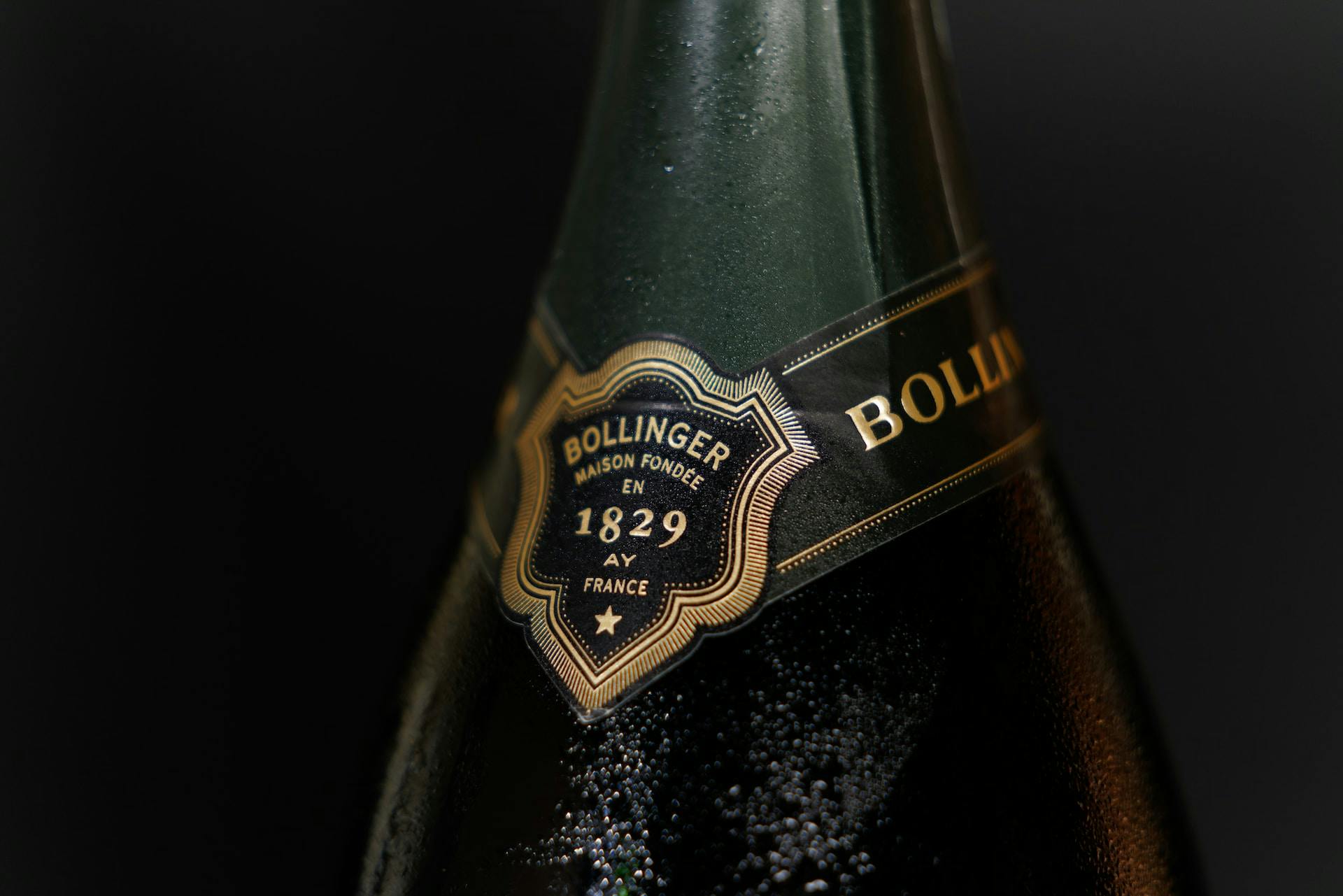 Bollinger Flasche Closeup