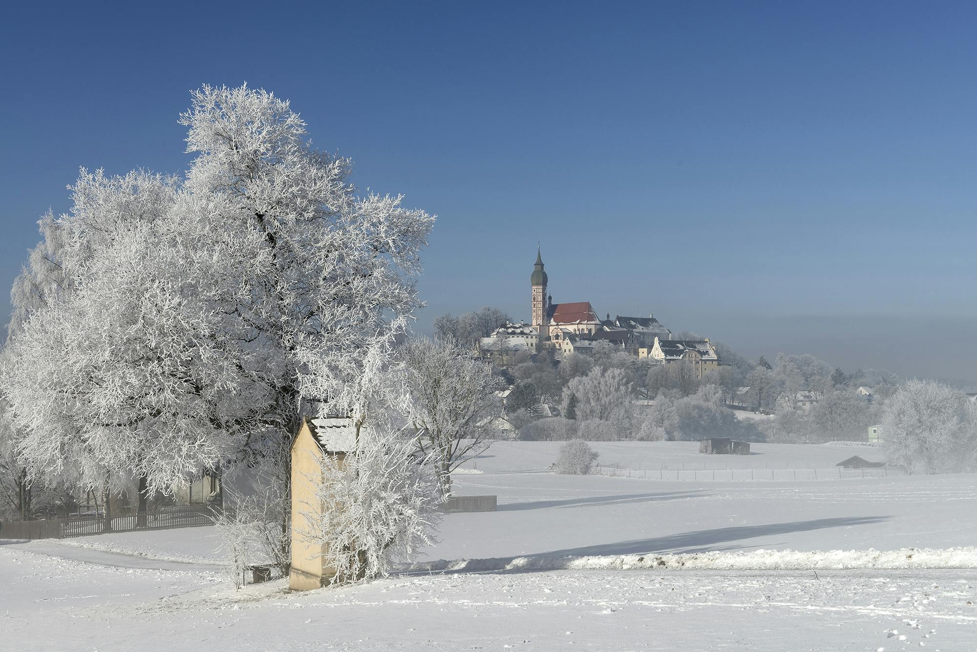 Kloster Andechs Im Schnee