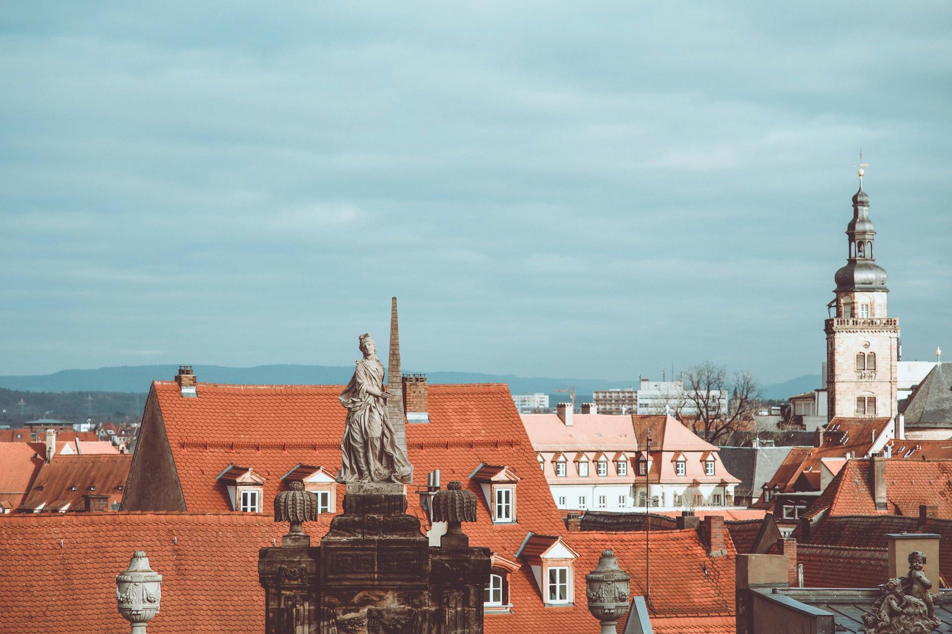 Bamberg Skyline Altes Rathaus Unesco Weltkulturerbe